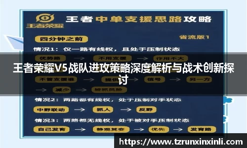王者荣耀V5战队进攻策略深度解析与战术创新探讨