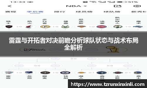 雷霆与开拓者对决前瞻分析球队状态与战术布局全解析